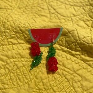 Susan Alexandra beaded rose earrings